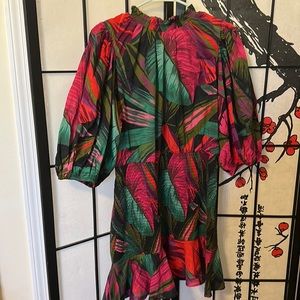 M Farm Rio Midnight Leaves Mini Dress